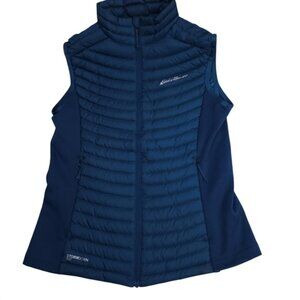 Eddie Bauer StormDown 800 First Ascent Vest Womens XS Teal Goose Quilted Puffer